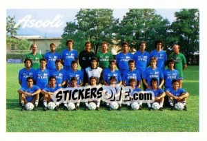 Figurina Squadra Ascoli - Calcio 1989 - Euroflash