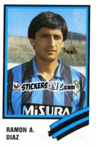 Sticker Ramon A. Diaz - Calcio 1989 - Euroflash