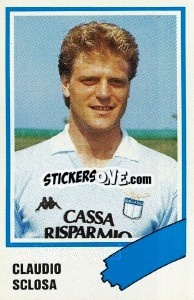 Figurina Claudio Sclosa - Calcio 1989 - Euroflash