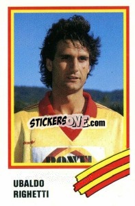 Cromo Ubaldo Righetti - Calcio 1989 - Euroflash