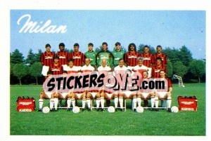 Sticker Squadra Milan - Calcio 1989 n. 171 - Euroflash
