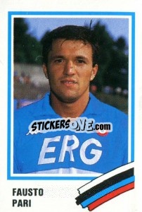 Sticker Fausto Pari - Calcio 1989 n. 263 - Euroflash