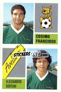 Sticker Cosimo Francioso / Alessandro Bertoni - Calcio 1989 n. 318 - Euroflash