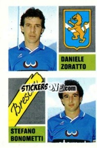 Figurina Daniele Zoratto / Stefano Bonometti - Calcio 1989 - Euroflash