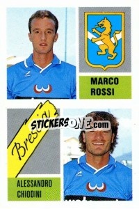 Figurina Marco Rossi / Alessandro Chiodini - Calcio 1989 - Euroflash