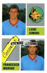 Sticker Luigi Simoni / Francesco Marino - Calcio 1989 - Euroflash