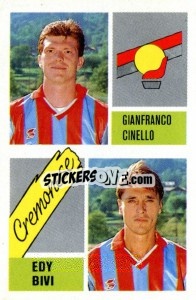 Figurina Gianfranco Cinello / Edy Bivi - Calcio 1989 - Euroflash