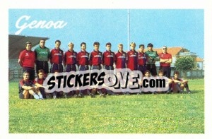 Sticker Squadra Genoa - Calcio 1989 n. SQU10 - Euroflash