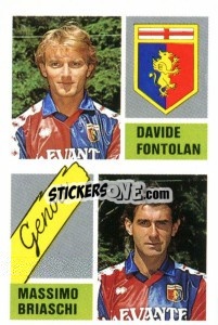 Sticker Davide Fontolan / Massimo Briaschi - Calcio 1989 n. 366 - Euroflash