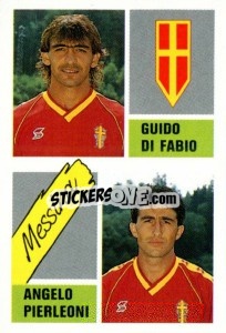 Sticker Guido Di Fabio / Angelo Pierleoni - Calcio 1989 - Euroflash