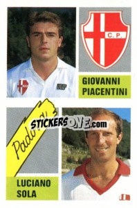 Figurina Giovanni Piacentini / Luciano Sola - Calcio 1989 - Euroflash