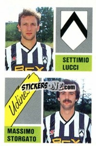 Figurina Settimio Lucci / Massimo Storgato - Calcio 1989 - Euroflash