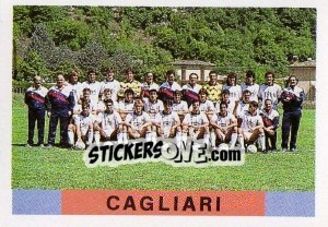 Figurina Squadra Cagliari - Calcioflash 1991 - Euroflash