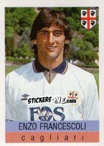 Sticker Enzo Francescoli - Calcioflash 1991 n. 63 - Euroflash