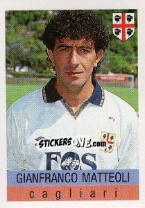 Sticker Gianfranco Matteoli - Calcioflash 1991 n. 64 - Euroflash