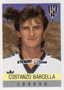 Sticker Costanzo Barcella - Calcioflash 1991 - Euroflash