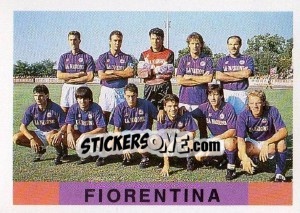 Figurina Squadra Fiorentina - Calcioflash 1991 - Euroflash