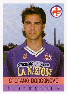 Sticker Stefano Borgonovo - Calcioflash 1991 - Euroflash