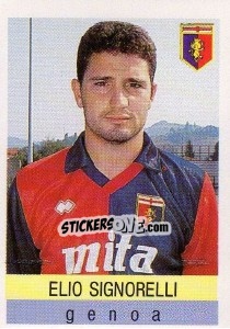 Sticker Elio Signorelli - Calcioflash 1991 - Euroflash