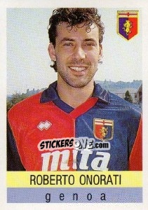 Cromo Roberto Onorati - Calcioflash 1991 - Euroflash