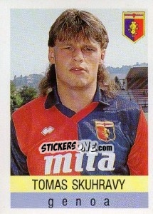 Sticker Tomas Skuhravy - Calcioflash 1991 - Euroflash