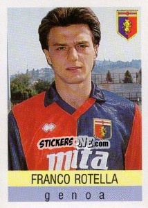 Sticker Franco Rotella - Calcioflash 1991 n. 118 - Euroflash