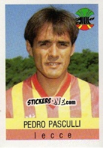 Sticker Pedro Pasculli - Calcioflash 1991 n. 187 - Euroflash