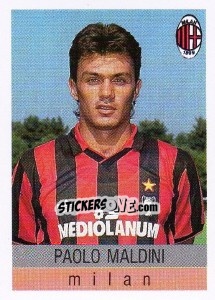 Sticker Paolo Maldini - Calcioflash 1991 n. 192 - Euroflash