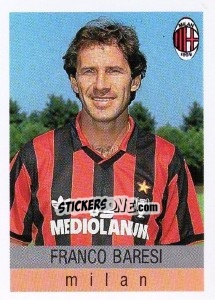 Sticker Franco Baresi - Calcioflash 1991 - Euroflash