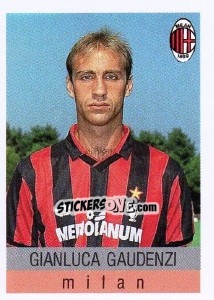 Sticker Gianluca Gaudenzi - Calcioflash 1991 - Euroflash