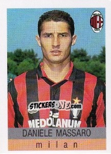 Sticker Daniele Massaro - Calcioflash 1991 n. 198 - Euroflash