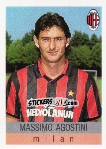 Sticker Massimo Agostini - Calcioflash 1991 n. 202 - Euroflash