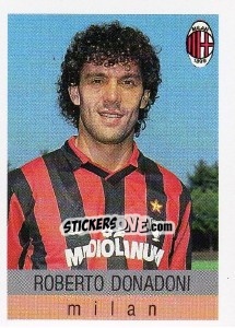 Sticker Roberto Donadoni - Calcioflash 1991 n. 204 - Euroflash