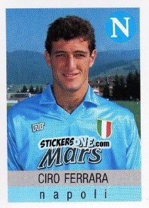 Sticker Ciro Ferrara - Calcioflash 1991 n. 208 - Euroflash