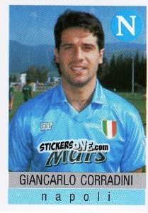 Figurina Giancarlo Corradini - Calcioflash 1991 - Euroflash
