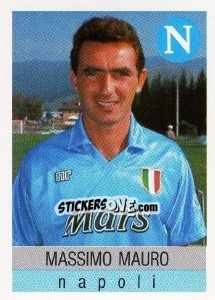 Sticker Massimo Mauro - Calcioflash 1991 n. 221 - Euroflash