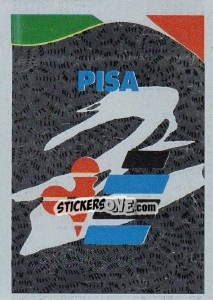 Sticker Scudetto Pisa - Calcioflash 1991 n. SC19 - Euroflash