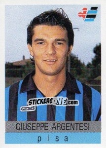 Cromo Giuseppe Argentesi - Calcioflash 1991 - Euroflash