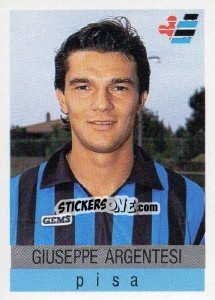 Sticker Giuseppe Argentesi - Calcioflash 1991 n. 246 - Euroflash