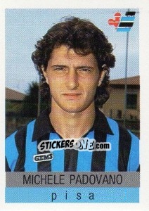 Sticker Michele Padovano - Calcioflash 1991 - Euroflash