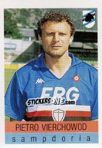 Sticker Pietro Vierchowod - Calcioflash 1991 - Euroflash