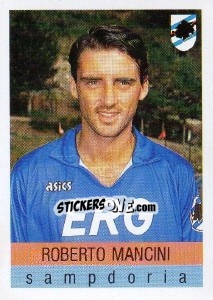 Figurina Roberto Mancini - Calcioflash 1991 - Euroflash