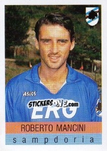 Sticker Roberto Mancini - Calcioflash 1991 n. 284 - Euroflash