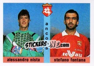 Sticker Alessandro Nista / Stefano Fontana - Calcioflash 1991 n. 308 - Euroflash