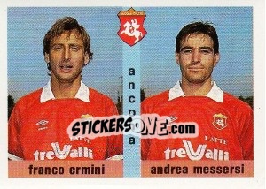 Sticker Franco Ermini / Andrea Messersi - Calcioflash 1991 - Euroflash