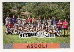 Figurina Squadra Ascoli - Calcioflash 1991 - Euroflash