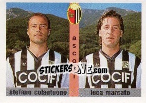 Sticker Stefano Colantuono / Luca Marcato - Calcioflash 1991 - Euroflash