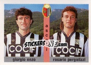 Cromo Giorgio Enzo / Rosario Pergolizzi - Calcioflash 1991 - Euroflash