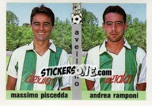 Sticker Massimo Piscedda / Andrea Ramponi - Calcioflash 1991 n. 324 - Euroflash