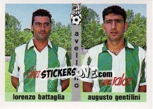 Sticker Lorenzo Battaglia / Augusto Gentillini - Calcioflash 1991 n. 326 - Euroflash